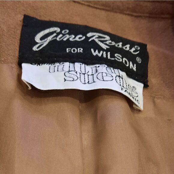 RARE Wilson Ultra Suede Vintage Gino Rossi Double Breasted Jacket/Peacoat - Picture 11 of 11
